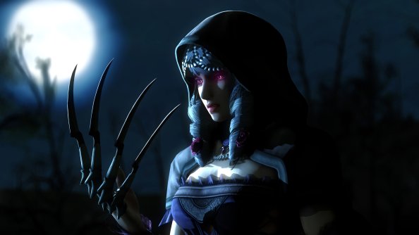Fantasy Witch Long Nails Glowing Eyes
