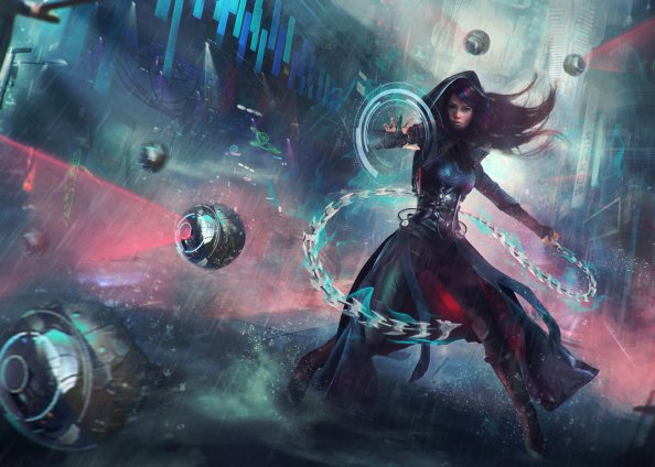 Warrior Girl Sci Fi Cyberpunk Futuristic Artwork