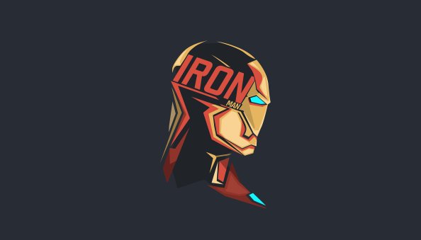 Iron Man Pop Head Minimalism 8k