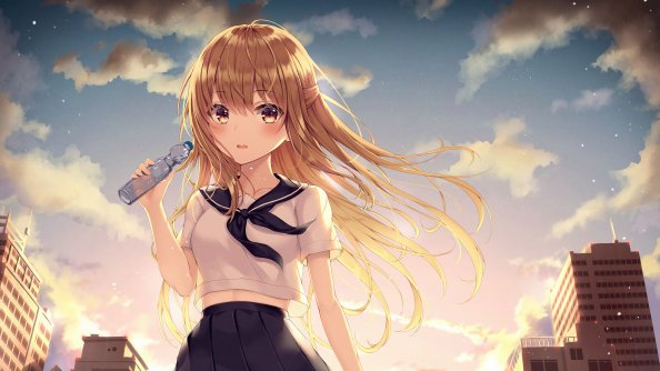 Anime Girl With Bottle 5k