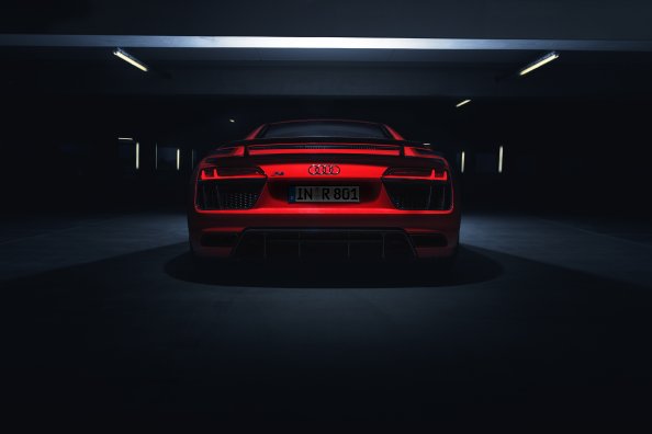 Audi R8 V10 Plus 2018 Rear Look 4k
