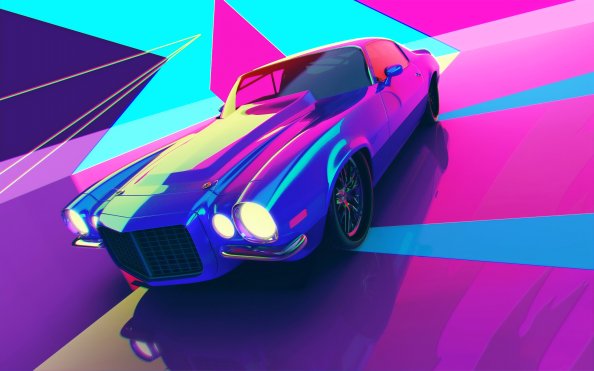 Chevrolet Camaro Synthwave 4k