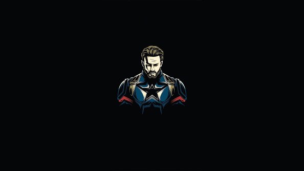 Captain America Minimal 4k