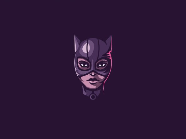 Catwoman Superhero Minimal Art
