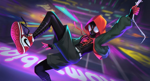Miles Morales Jumping