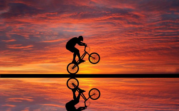 Cycling Sunset