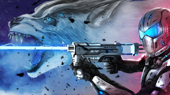 Bounty Hunter Wolf Art