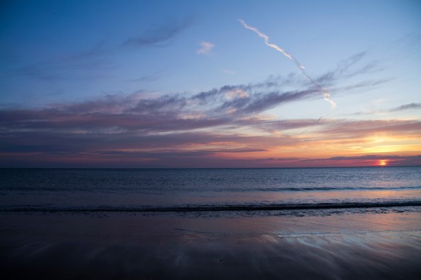 Blue Hour Sunset At Beach 5k
