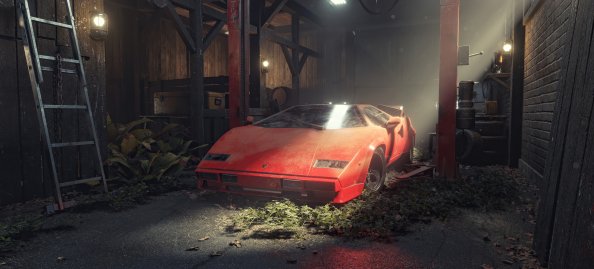 Lamborghini Countach Eating Dust