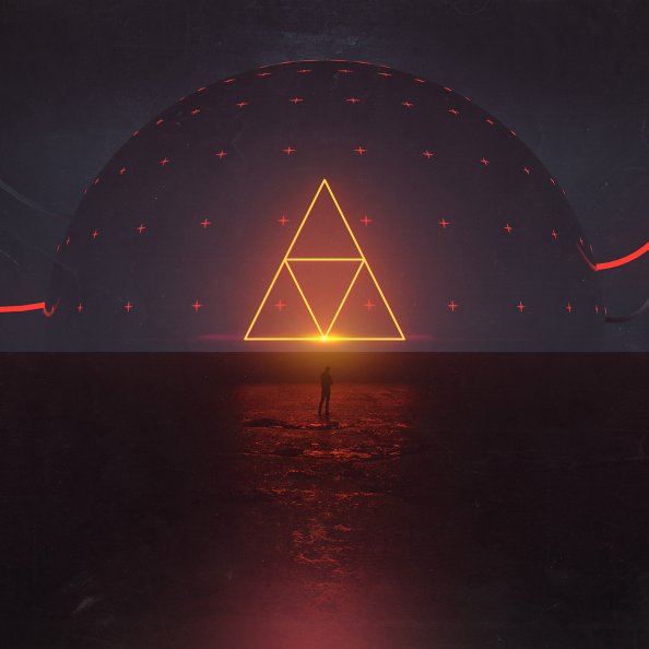 Neon Triangle Digital Art