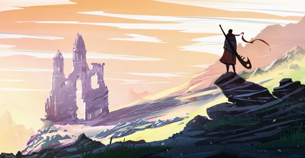 Landscape Ruin Warrior Artwork