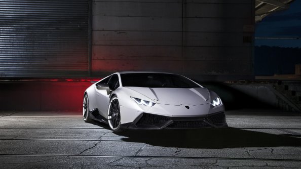 White Lamborghini Huracan 4k 2018