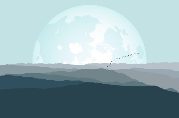 Smoky Mountains Minimalism 4k