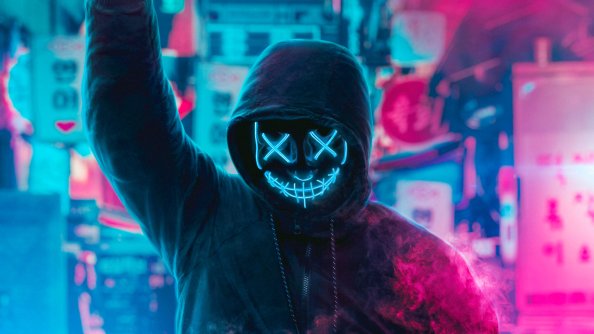 Mask Guy Neon Eye