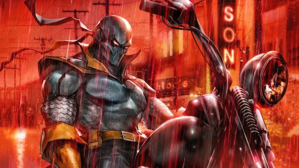 Deathstroke On Bike 4k