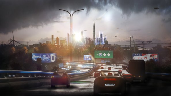 Detroit Become Human City View Vehicles 4k