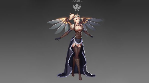 Mercy Overwatch Fan Artwork 5k