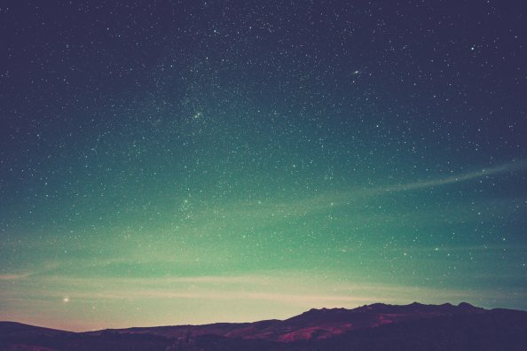 Starry Night Landscape Mountains