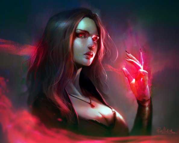 Scarlet Witch Digital Artwork