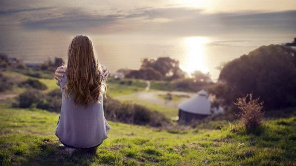 Girl Nature Sky Sunset