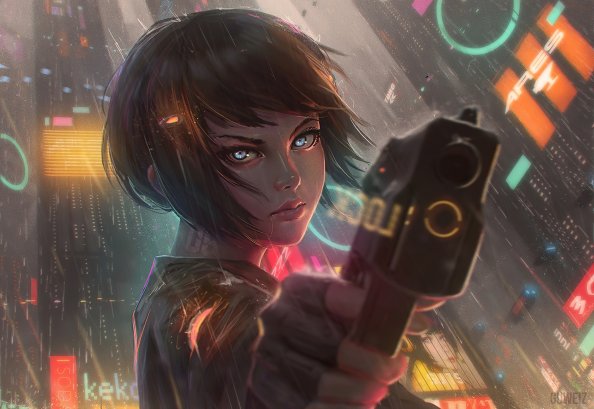 Short Hair Girl Ready For Shot