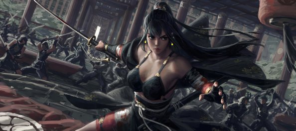 Warrior Girl Sword 4k Artwork