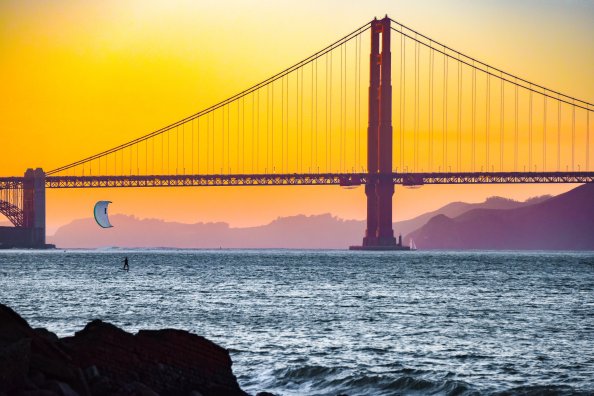 Golden Gate Bridge Dusk Time 5k