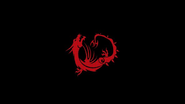 Red Dragon Black Minimal 4k