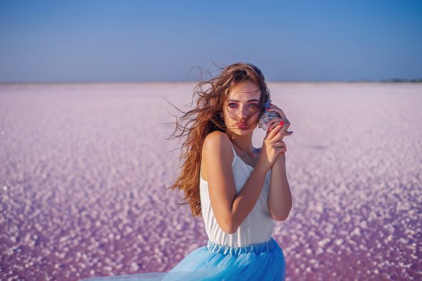 Depth Of Field Girl Lipstick Long Hair On Face 4k