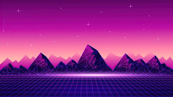 Synthwave Pyramid 4k