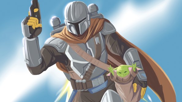 The Mandalorian Tv Series Illustration 5k