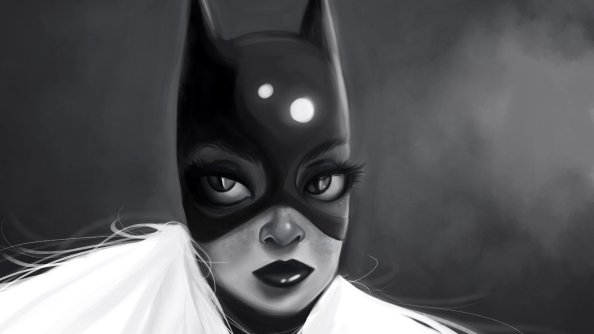 Batgirl Monochrome Art 5k