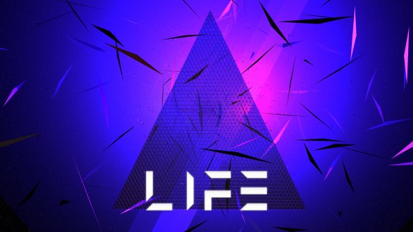 Triangle Abstract Life Typography 5k