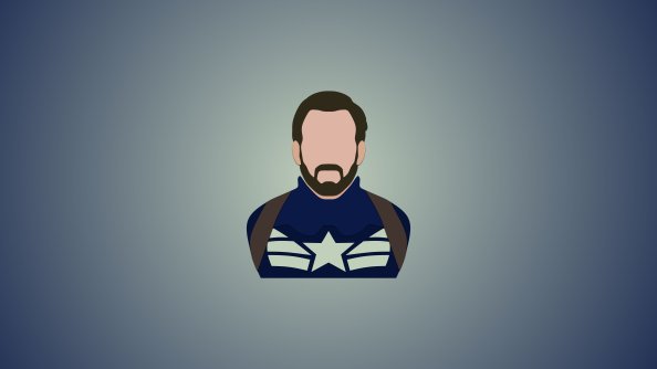 Captain America Minimalism 12k