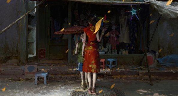 Queen In Market Autumn Afternoon