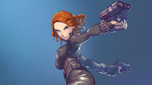 2020 Black Widow Artwork 4k