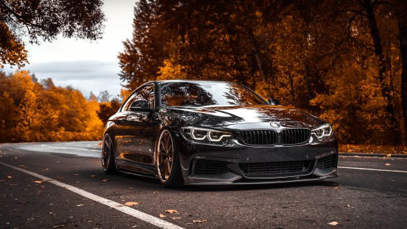 BMW Tuning 4 Series Black Metallic 4k