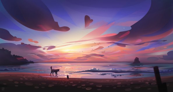 Dog Beach Minimal Art