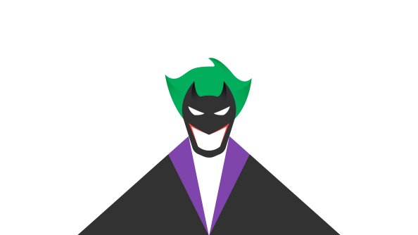 Joker White Minimal 8k