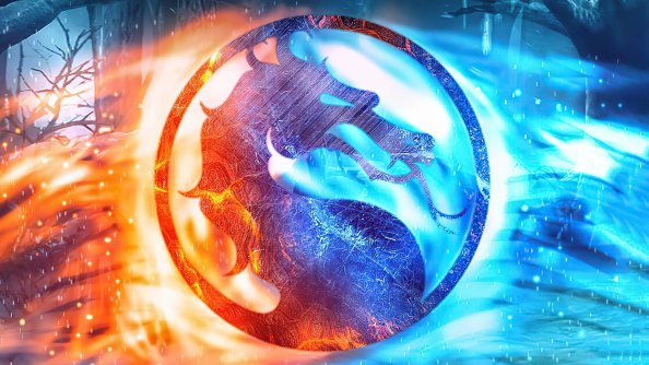 Mortal Kombat Movie Fire And Ice Logo 4k