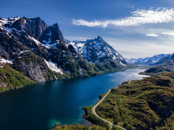 Norway Lofoten Mountains 4k