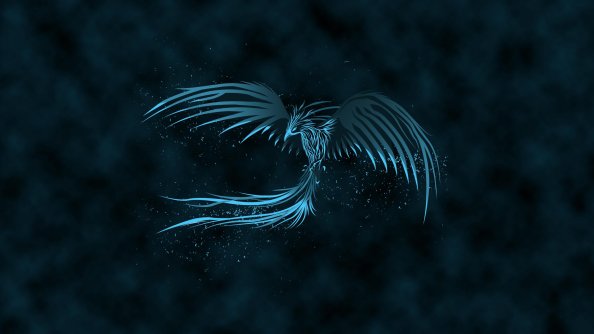 Blue Phoenix Watermark 4k