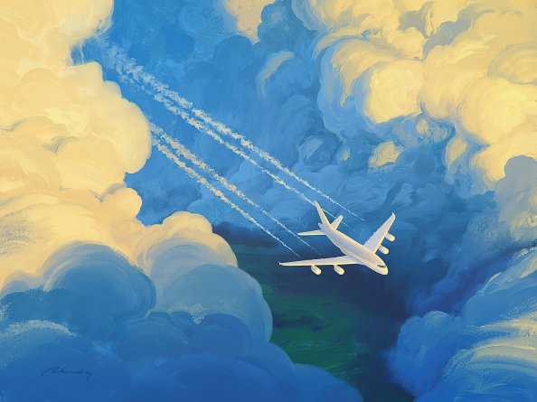 Plane Artwork 4k