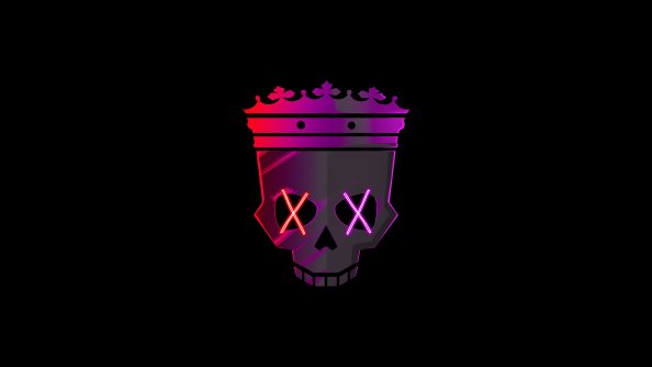 Skull With Crown Minimal 5k