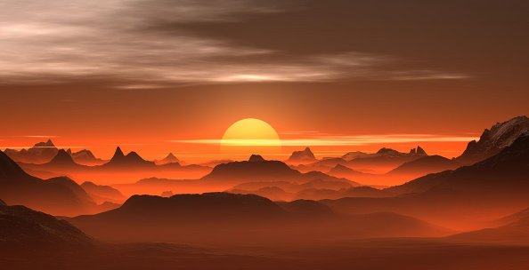 Sunset Mist Desert 4k