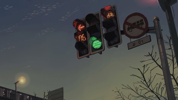 Road Sign Traffic Lights Digital Art 5k