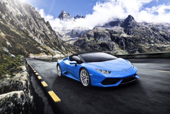 Blue Lamborghini Huracan 5k