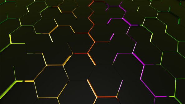 Glowing Hexagon 5k