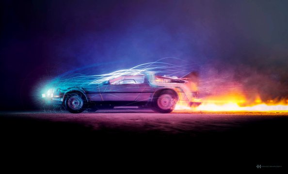 Car Lights Flame Back To The Future