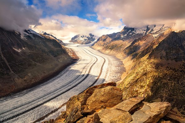 Aletsch Glacier Sunset